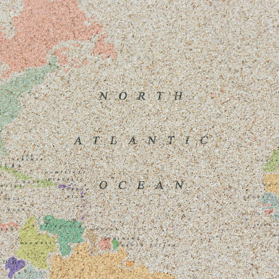 Mapamundi corcho - Woody Map Watercolor Retro - Misswood