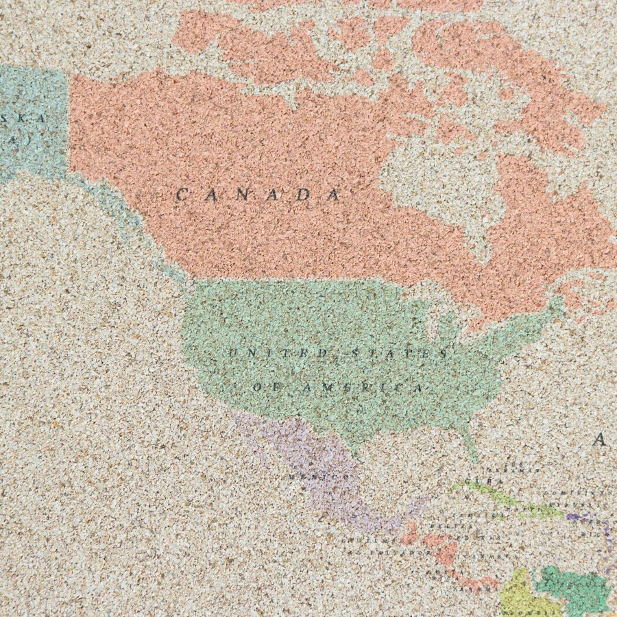 Mapamundi corcho - Woody Map Watercolor Retro - Misswood