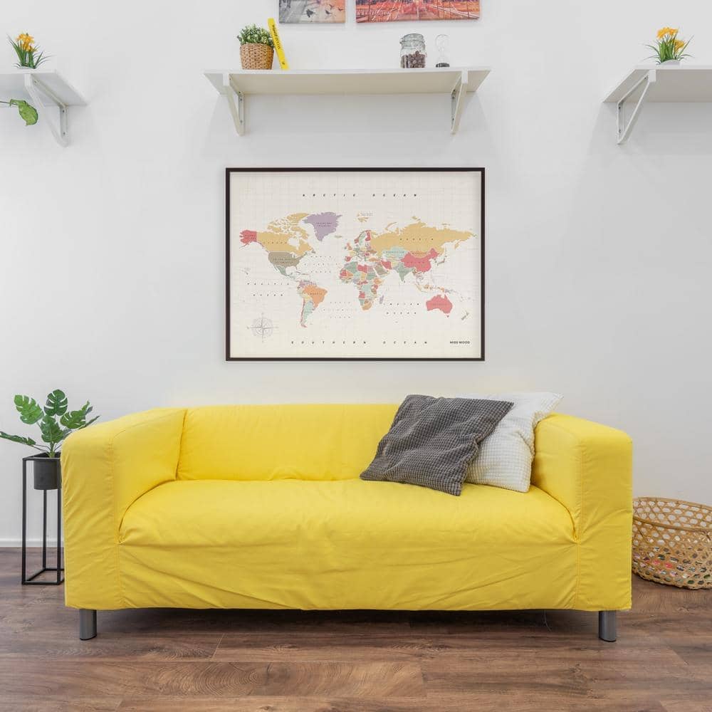 Mapamundi corcho - Woody Map Watercolor Tropical - Misswood