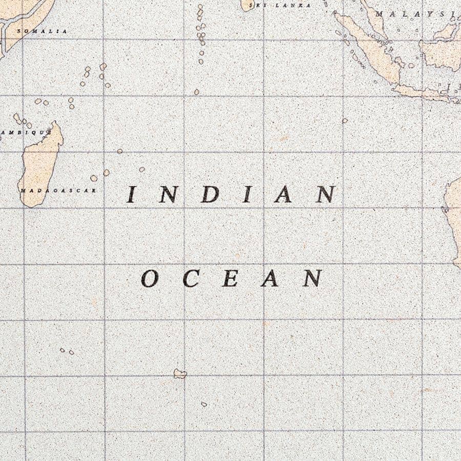 Mapamundi corcho - Woody Map Watercolor Vintage - Misswood