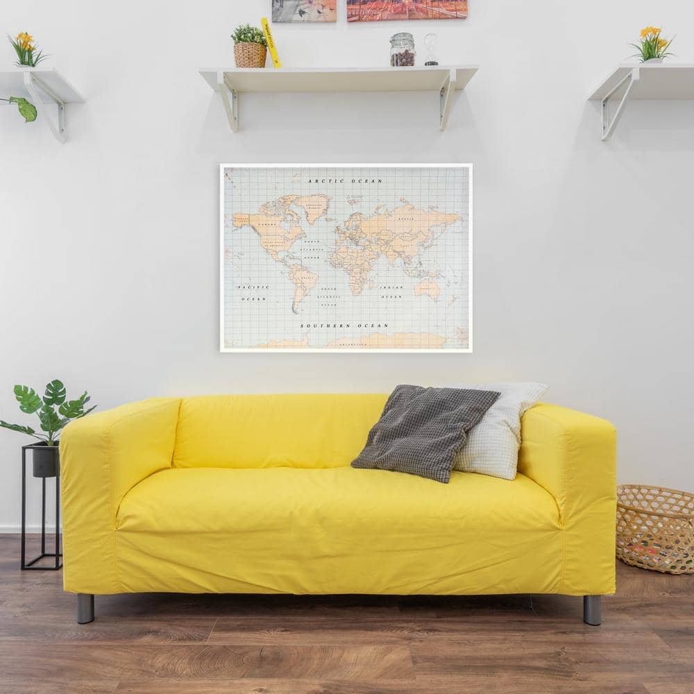 Mapamundi corcho - Woody Map Watercolor Vintage - Misswood