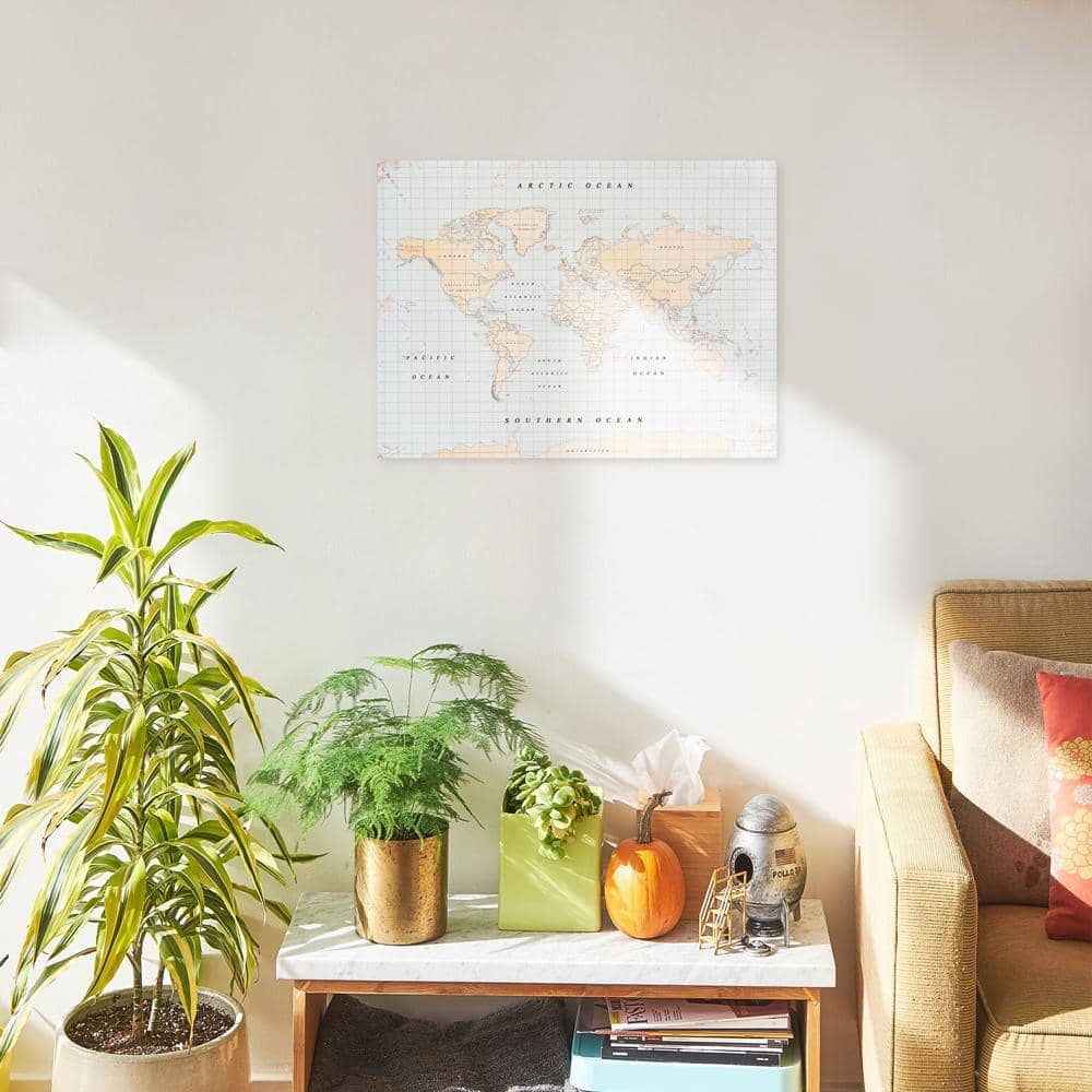 Mapamundi corcho - Woody Map Watercolor Vintage - Misswood
