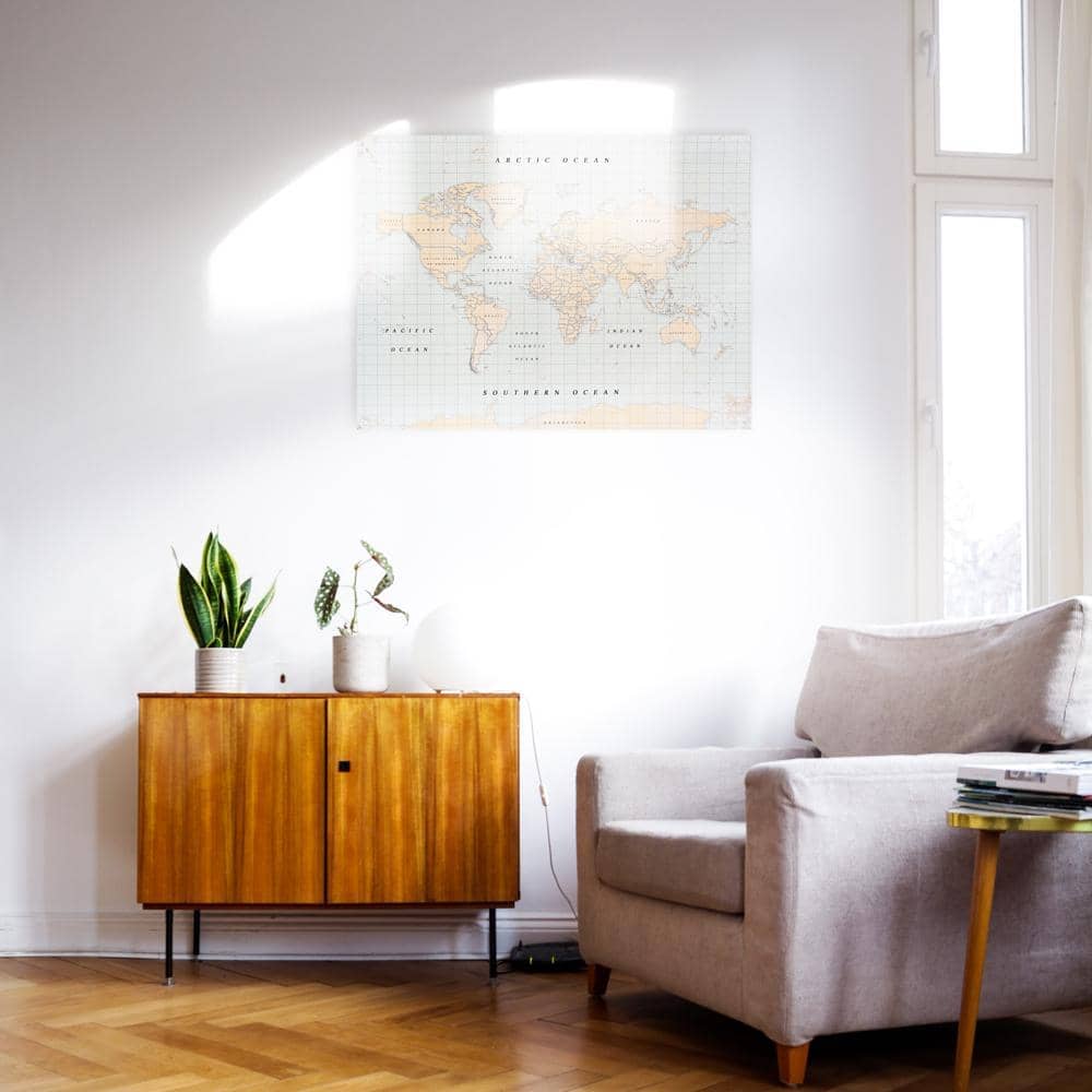 Mapamundi corcho - Woody Map Watercolor Vintage - Misswood