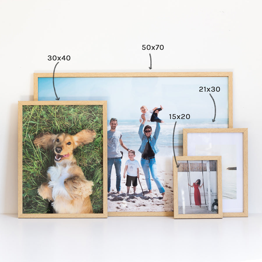 Cadre en bois 50x70 cm avec votre photo personnalisée GRATUITEMENT –  Misswood