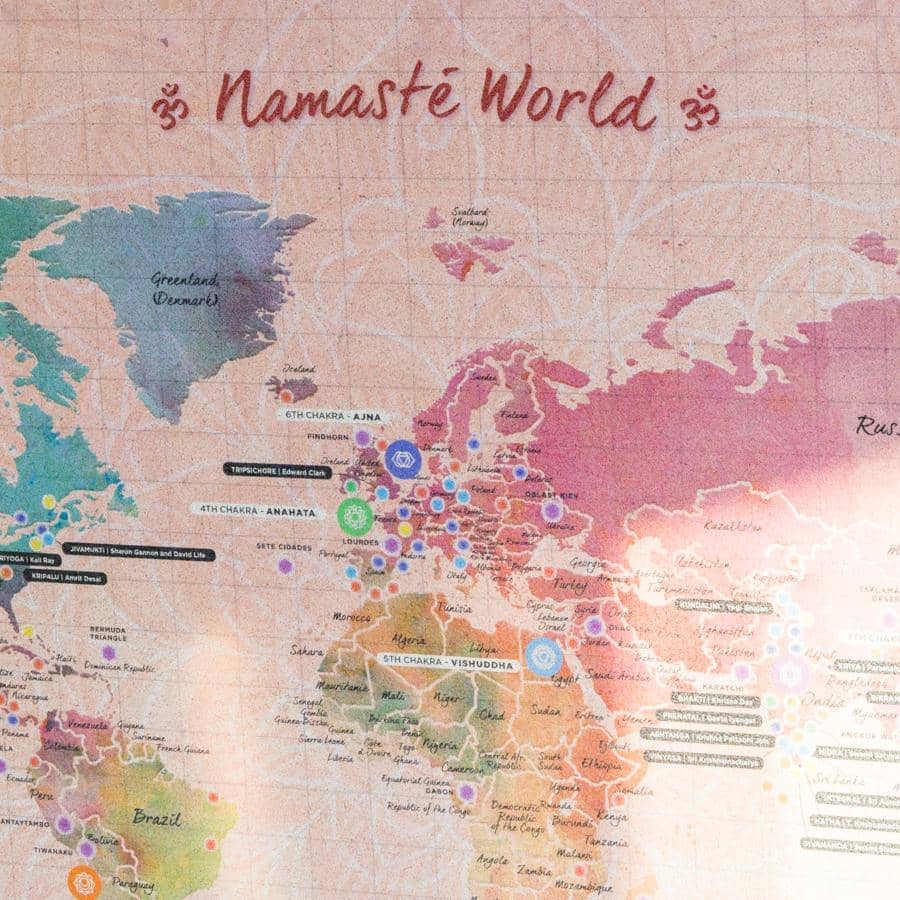 Mapa de corcho - Woody Map Namasté World----Misswood