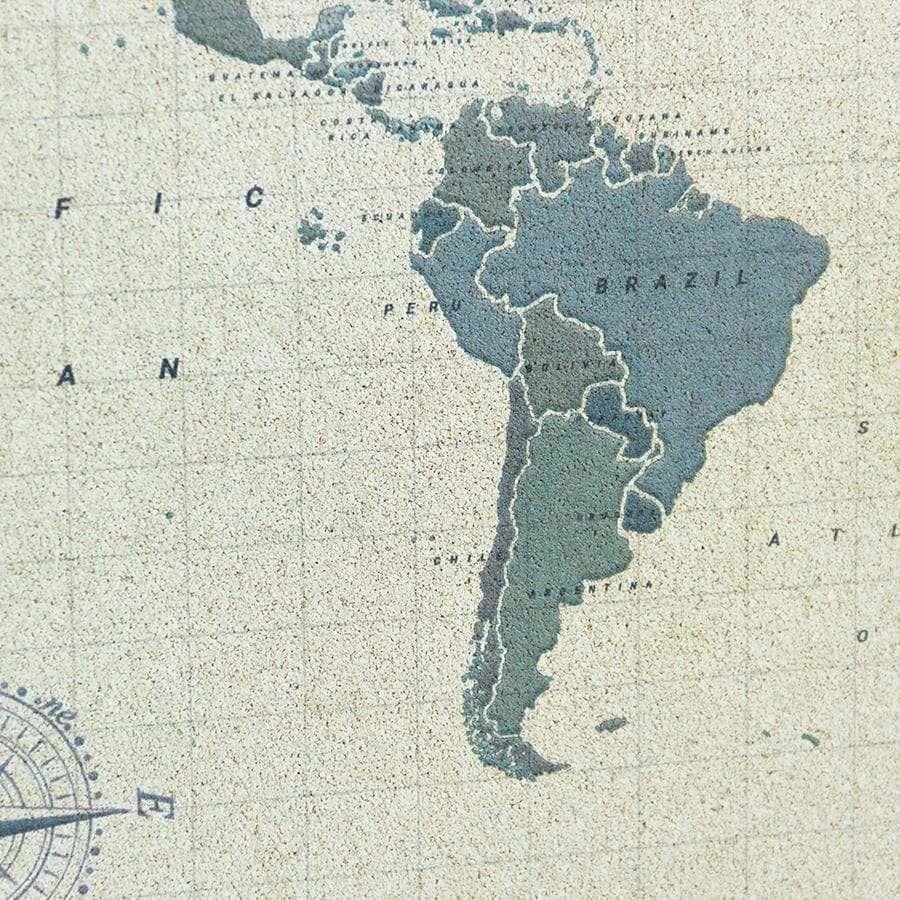 Mapamundi corcho - Woody Map Watercolor Amazonia----Misswood
